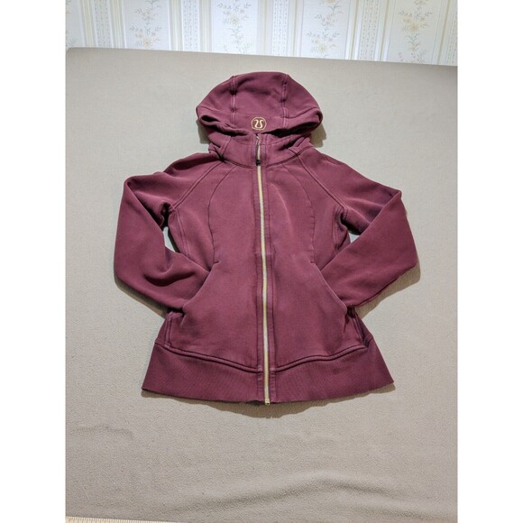 Lululemon Women's Scuba Hoodie Limited Edition Rust Color Thumbholes Size 6 - Picture 3 of 11